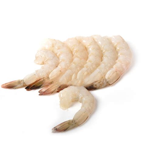 Купить креветки свежемороженные очищенные с хвостом 26/30 400г вак.уп ...