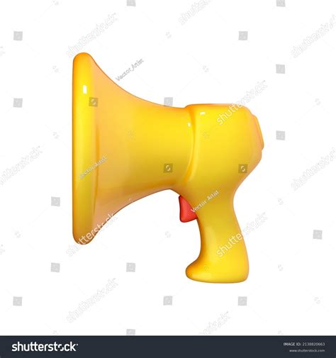 3d Cartoon Megaphone Loudspeaker Symbols Speaker Stock Vector Royalty Free 2138820663