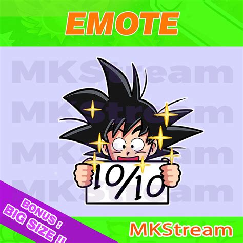 Twitch Emotes Dragon Ball Kid Goku Perfect Score 10 10 Etsy