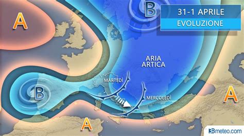 Meteo Tra martedì e mercoledì IRRUZIONE FREDDA con piogge TEMPORALI