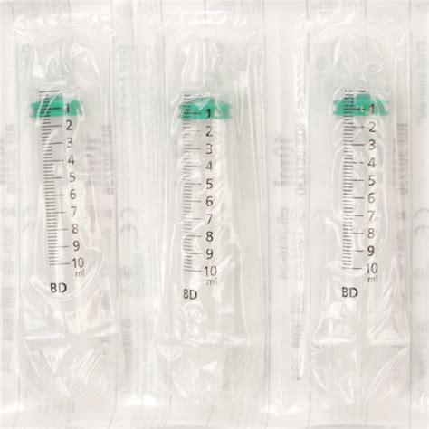 BD Emerald 10ml Syringe 3 Piece 100 Pieces 123disposables