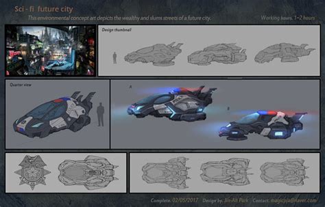 Sci Fi Future City Police Car