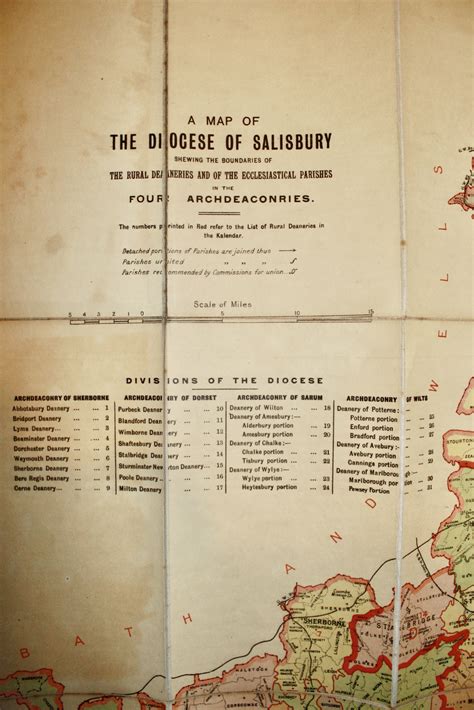 A Map of the Diocese of Salisbury shewing the Boundaries of the Rural ...