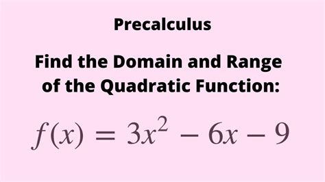 Domain And Range Pre Calc