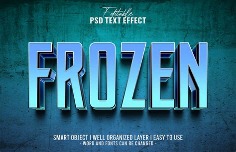 Frozen Text Photoshop