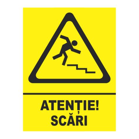 Sticker Decorativ Indicator Atentie Scari Autocolant X Mm A