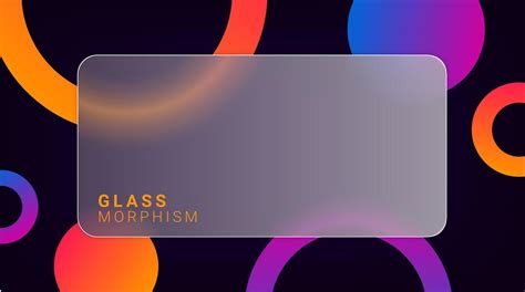 Abstract geometric gradient background with glassmorphism style. Transparent frosted glass ...