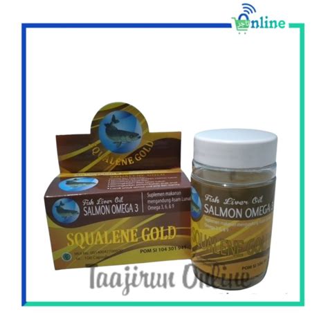 Squalene Gold 100 Kapsul Minyak Ikan Salmon Squalen Fish Liver Oil