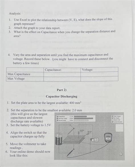 Solved Capacitor Lab Basics Inquiry Into Capacitor Design