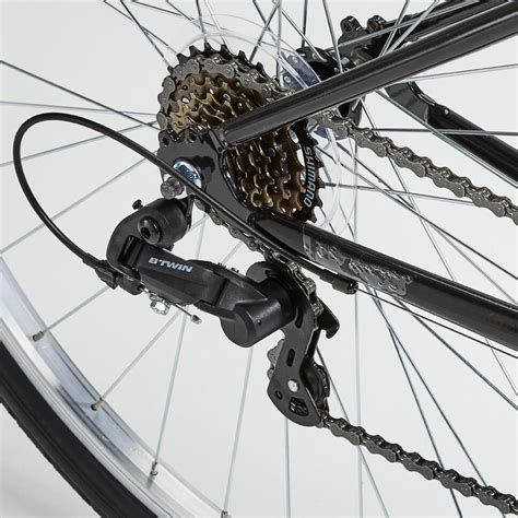 HYBRID BIKE RIVERSIDE 100 - Black RIVERSIDE | Decathlon