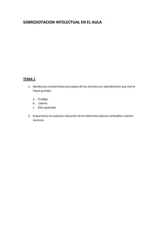 Sobredotacion Intelectual En El Aula PDF Descarga Gratuita