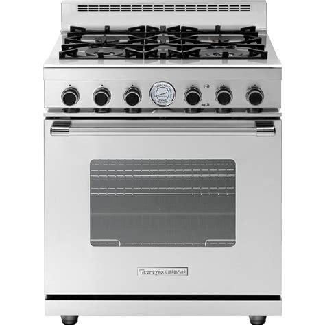 Tecnogas Superiore 30 Inch Next Classic Natural Gas Range With 4 Burners Stainless Steel