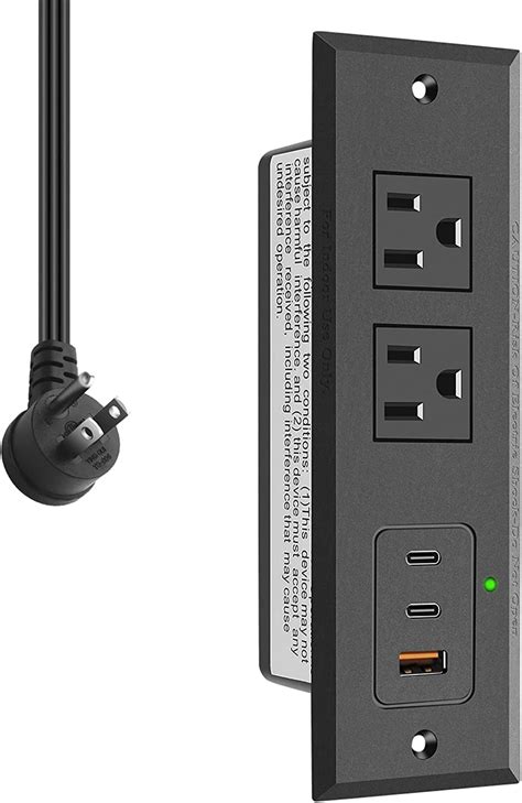 Cccei Tira De Alimentación Empotrada Con Puertos Usb C De 45 W Salida