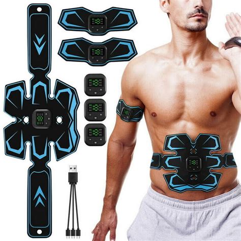 electric muscle toner machine abs toning belt simulation fat burner