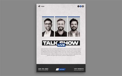 Talk Show Flyer Design Template #385794 - TemplateMonster