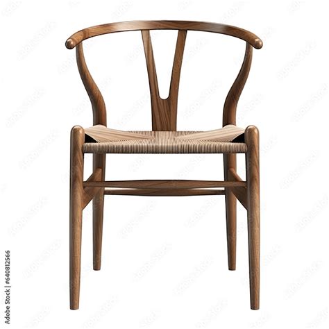 Chair Isolated On Transparent Background Brown Colored Hans Wegner