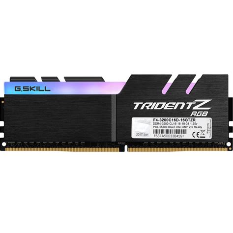 芝奇（gskill）16gb8g×2套装 Ddr4 3200频率 台式机内存条 幻光戟rgb灯条c16f4 3200c16d 16gtzr