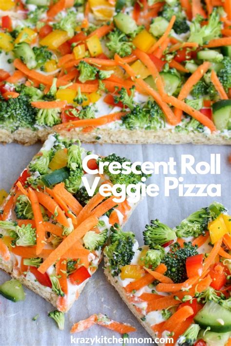 Crescent Roll Veggie Pizza Fan Favorite Krazy Kitchen Mom