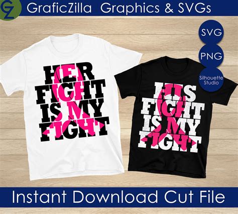 Her Fight IS My Fight Cancer Awareness SVG PNG Instant Etsy