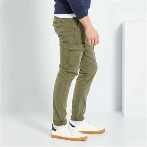 Pantalón slim tipo cargo Hombre talla S XXL GRIS Kiabi 9 00