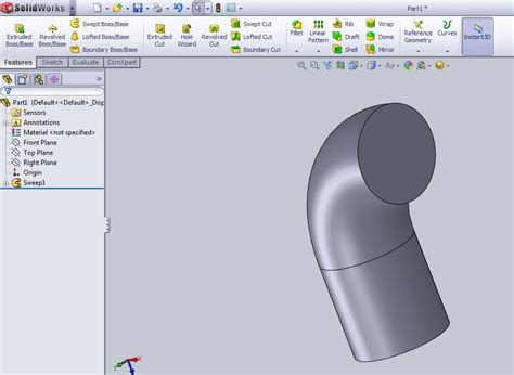 Sweep Feature In Solidworks Tutorial Solidworks Tutorials