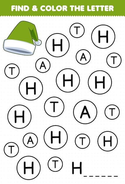 Winter Letter H Worksheet