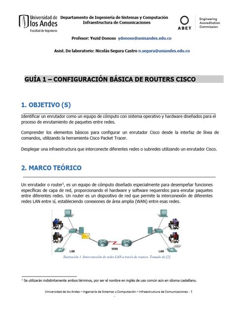 Guía 1 Configuración Básica De Routers Cisco Pdf