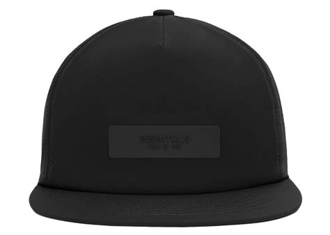 Fear Of God Essentials Core Collection Nylon Baseball Cap Black Mens Ss24 Us