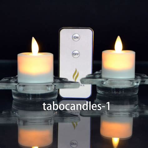 Luminara Flameless Tea Lights Ivory Rechargeable Flicker Led Candles