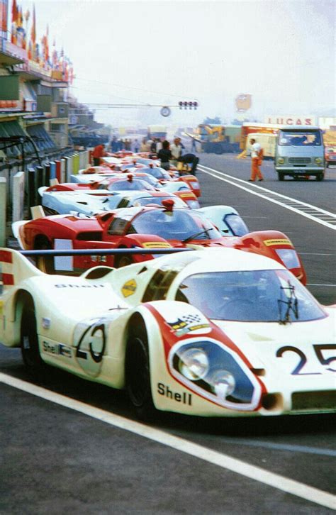 Le Mans Movie 1971 The Cars Lined Up For The Start Of The Race