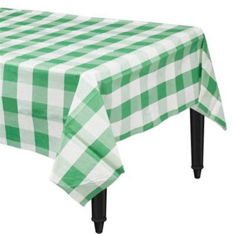 Green And White Buffalo Check Tablecloth Etsy