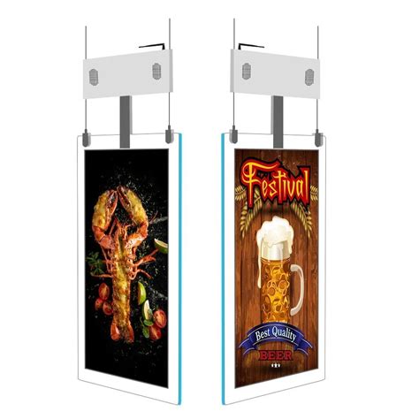 Inch Hanging Double Sided Transparent Lcd Screen Thin Advertising