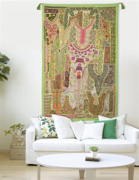 Vintage Embroidered Patchwork Tapestry Cotton Tapestry 40x60 Etsy