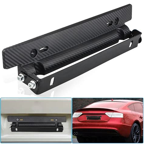 Hot Universal Adjustable Carbon Fiber Pattern Car Racing License Plate