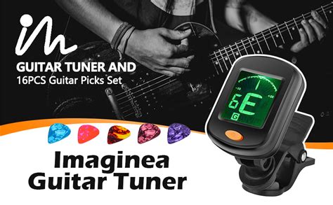 Imaginea® 360° Tuner For Guitar Digital Calibration Tuner With Lcd Display For Guitar Easy To