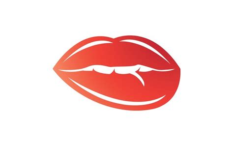 Premium Vector Lips Icon And Symbol Vector Template Lips With Lipstick