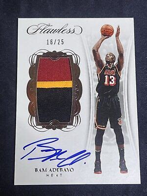 Bam Adebayo 2017 18 Flawless RPA Game Used Rookie Patch Autograph RC