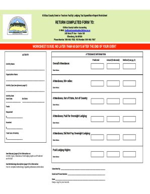 Fillable Online Return Completed Form To Kittitas County Fax Email