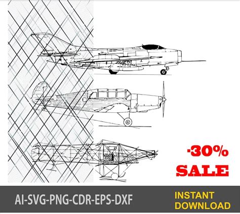 Airplane Black and White Svg, Cricut Svg, Old Plane, Wallart Plane ...