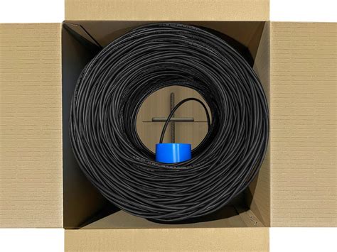 Monoprice Cat5e 1000ft Black CMR UL Bulk Cable UTP Solid 24AWG