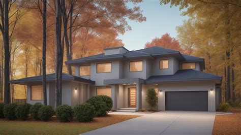 Premium Ai Image A Mesmerizing House In The Woods With A Driveway Ai