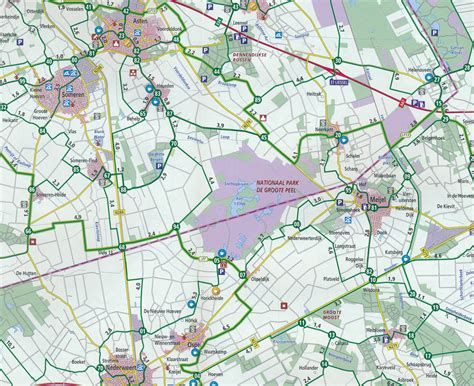 Fietskaart 8 Knooppuntenkaart Limburg Brabant Oost En Grensstreek