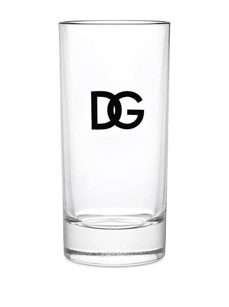 Dolce Gabbana Pack De Dos Vasos Con Logo Estampado Blanco Farfetch Mx