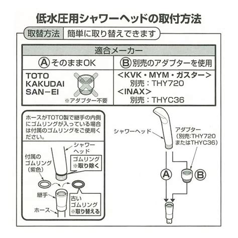 【在庫限り】toto 低水圧用シャワーヘッド Thy731 節水シャワー 水廻り・水道用品 シャワー シャワーヘッド低水圧 アーク