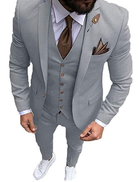 Anzüge Sakkos Allthemen Anzug Herren Anzug Slim Fit 3 Teilig