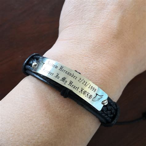 Memorial Bracelet Military For Men In Memory Of Bracelet Etsy