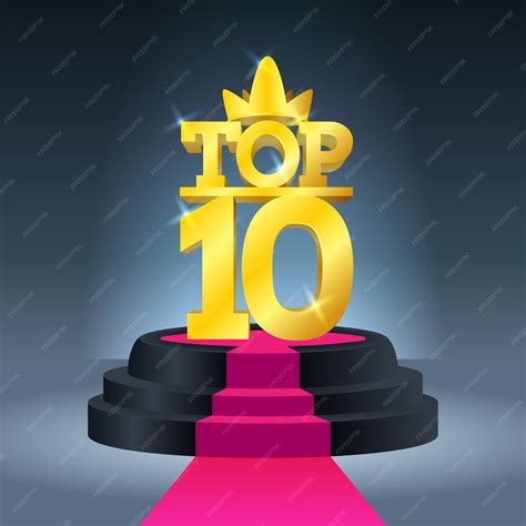 Free Vector Top 10 Best Podium Award