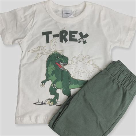 Conjunto Dinossauro T Rex Menino Rovitex No Shoptime