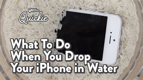 What To Do When You Drop Your Iphone In Water Quickie Youtube