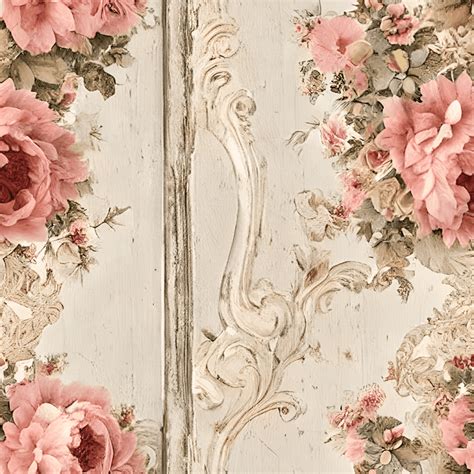 Elegant French Shabby Chic Decorative Wallpaper Creative Fabrica